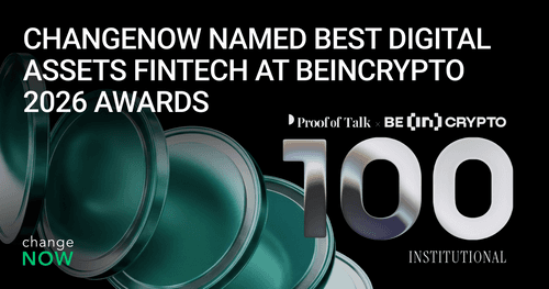ChangeNOW Wins Best Digital Assets Fintech as Crypto Access Becomes Infrastructure