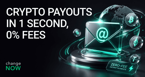 Send crypto to any email — no wallet address needed. Instant settlement, 0% fees inside the ecosystem, and a revenue stream for your business